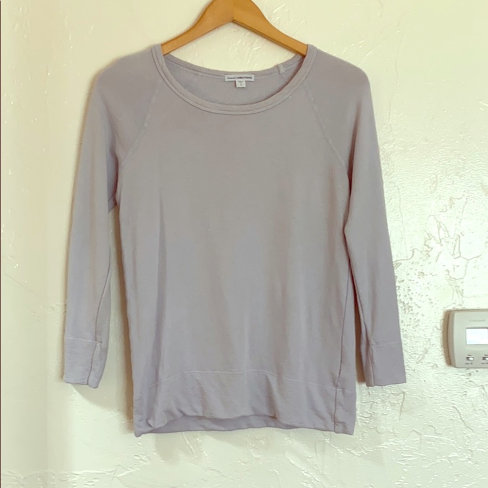James Perse Powder Blue Long Sleeve Top / Sweatshirt Size 1 Small